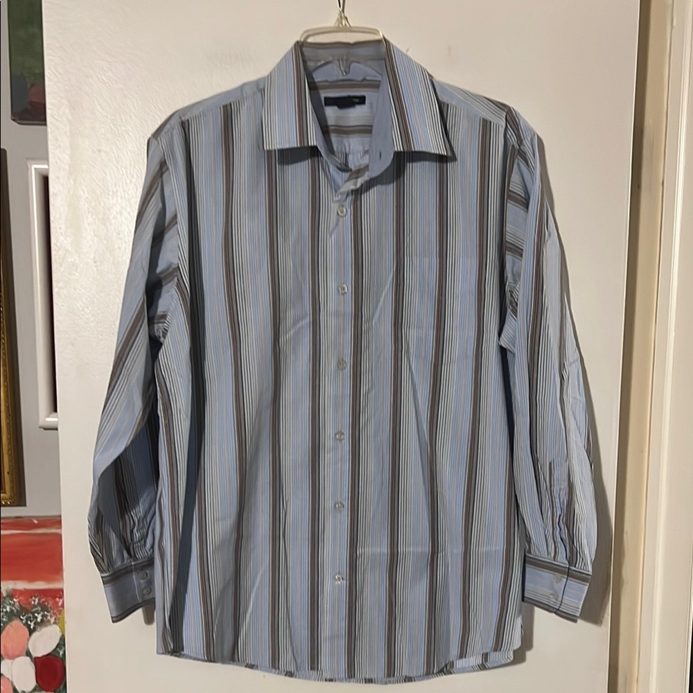 Metro Exchange men’s striped long sleeve shirt
